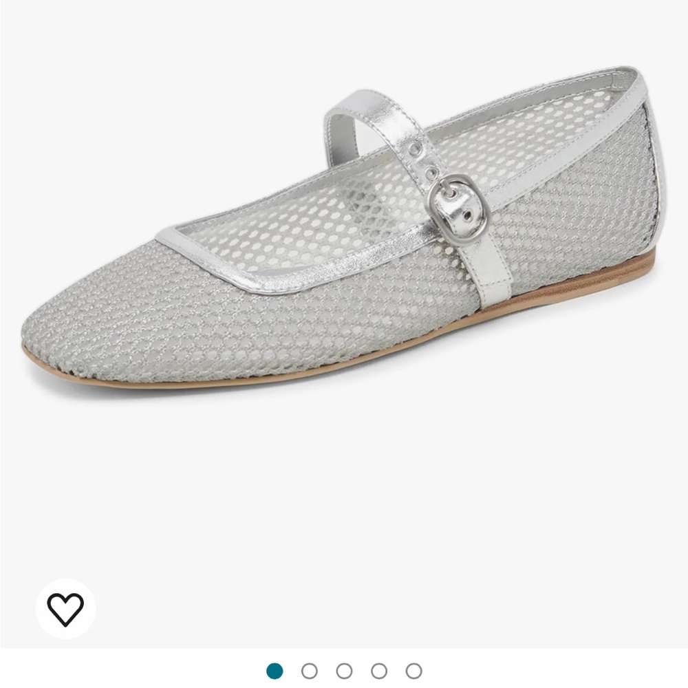 Dolce Vita Rodni Silver Mesh Ballet Flats. Sz 9. NWOT